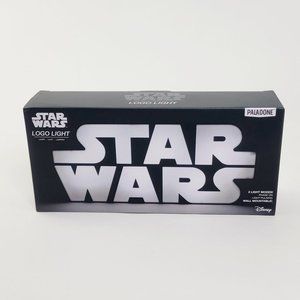 NIB Paladone Star Wars Logo Light USB Black White Freestanding Wall Mount Disney